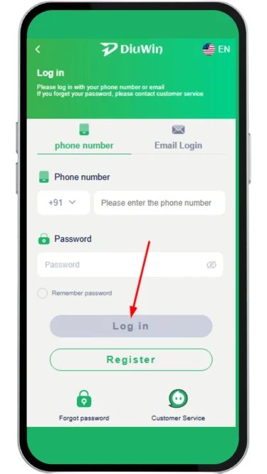 Click login button